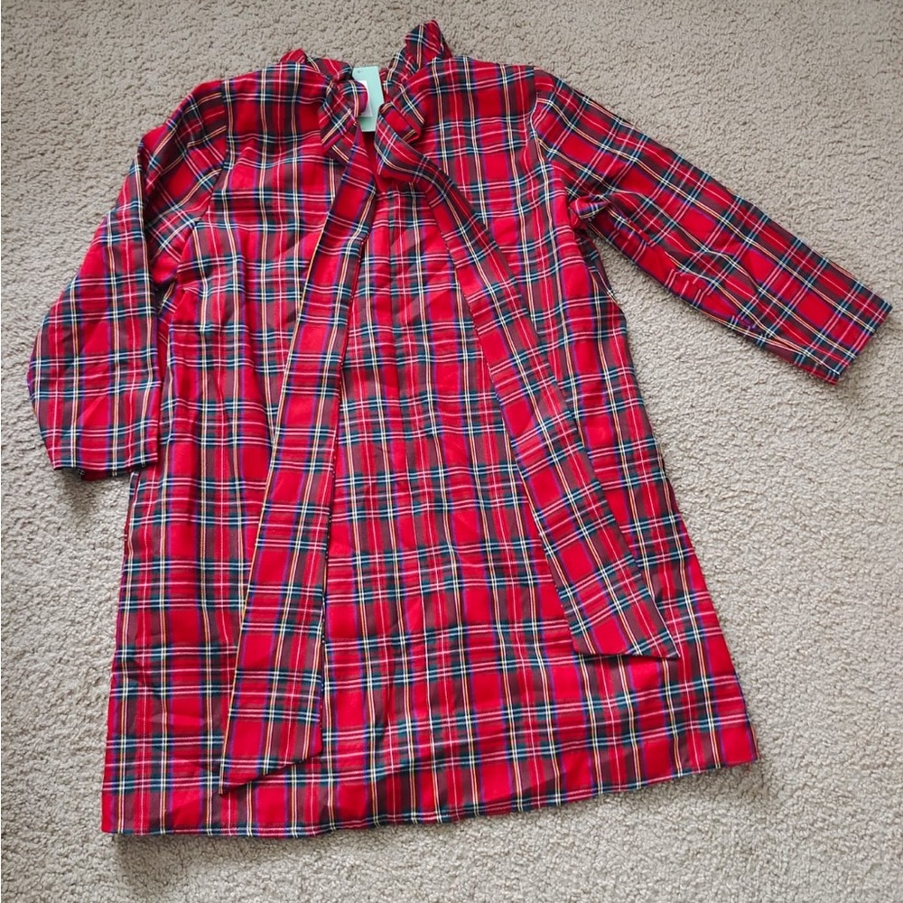 NWT Women's Fall Bow Tie Dress Casual Mini Dress Ruffle Mock Neck Long Sleeve - Picture 5 of 10